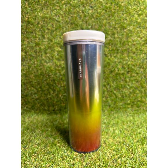 Starbucks 2013 Rainbow Ombre Yellow‎ Sunrise Gradient Travel Tumbler 16 oz - Picture 4 of 10